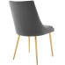 Viscount Modern Accent Performance Velvet Dining Chair in Gray