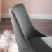 Viscount Modern Accent Performance Velvet Dining Chair in Gray