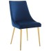 Viscount Modern Accent Performance Velvet Dining Chair in Navy