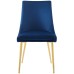 Viscount Modern Accent Performance Velvet Dining Chair in Navy