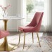 Viscount Modern Accent Performance Velvet Dining Chair in Dusty Rose