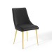 Viscount Modern Accent Performance Velvet Dining Chair in Black