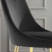 Viscount Modern Accent Performance Velvet Dining Chair in Black