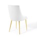 Viscount Modern Accent Performance Velvet Dining Chair in White