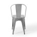 Promenade Bistro Dining Side Chair Set of 2 in Silver