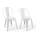 Promenade Bistro Dining Side Chair Set of 2 in White