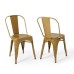 Promenade Bistro Dining Side Chair Set of 2 in Gold