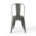 Promenade Bistro Dining Side Chair Set of 2 in Gunmetal