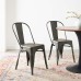 Promenade Bistro Dining Side Chair Set of 2 in Gunmetal