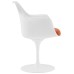 Lippa Dining Vinyl Armchair in Orange