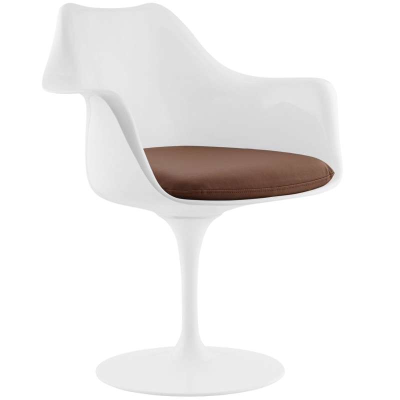 Lippa Dining Vinyl Armchair in Tan