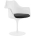 Lippa Dining Vinyl Armchair in Black