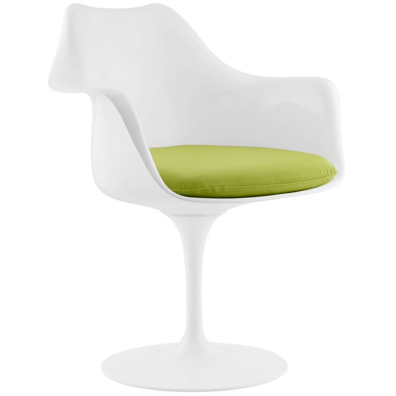 Lippa Dining Vinyl Armchair in Green