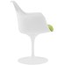 Lippa Dining Vinyl Armchair in Green