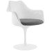 Lippa Dining Vinyl Armchair in Gray