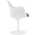 Lippa Dining Vinyl Armchair in Gray