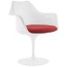 Lippa Dining Vinyl Armchair in Red