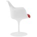 Lippa Dining Vinyl Armchair in Red