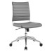 Armless Mid Back Office Chair in Gray