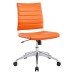 Armless Mid Back Office Chair in Orange