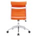 Armless Mid Back Office Chair in Orange