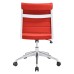 Armless Mid Back Office Chair in Red