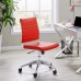 Armless Mid Back Office Chair in Red