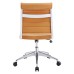 Armless Mid Back Office Chair in Tan