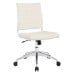 Armless Mid Back Office Chair in White