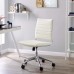 Armless Mid Back Office Chair in White