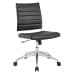 Armless Mid Back Office Chair in Black