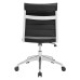 Armless Mid Back Office Chair in Black