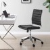 Armless Mid Back Office Chair in Black