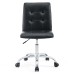 Armless Mid Back Office Chair in Black