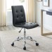 Armless Mid Back Office Chair in Black