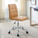 Armless Mid Back Office Chair in Tan