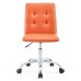 Armless Mid Back Office Chair in Orange