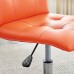 Armless Mid Back Office Chair in Orange