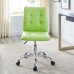 Armless Mid Back Office Chair in Bright Green