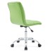 Armless Mid Back Vinyl Office Chair in Bright Green