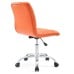 Armless Mid Back Vinyl Office Chair in Orange