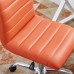 Armless Mid Back Vinyl Office Chair in Orange