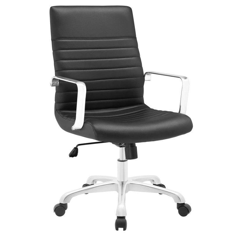 Mid Back Office Chair in Black