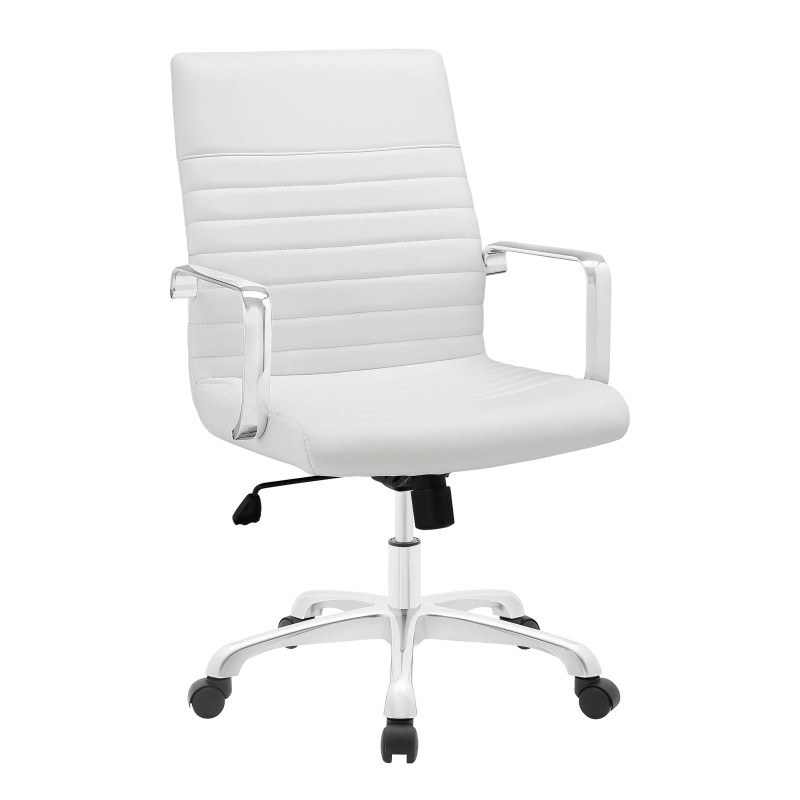 Mid Back Office Chair in White