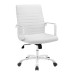 Mid Back Office Chair in White