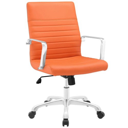 Mid Back Office Chair in Orange