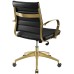 Gold Stainless Steel Midback Office Chair in Gold Black