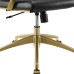 Gold Stainless Steel Midback Office Chair in Gold Black