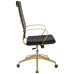 Gold Stainless Steel Highback Office Chair in Gold Black