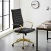 Gold Stainless Steel Highback Office Chair in Gold Black